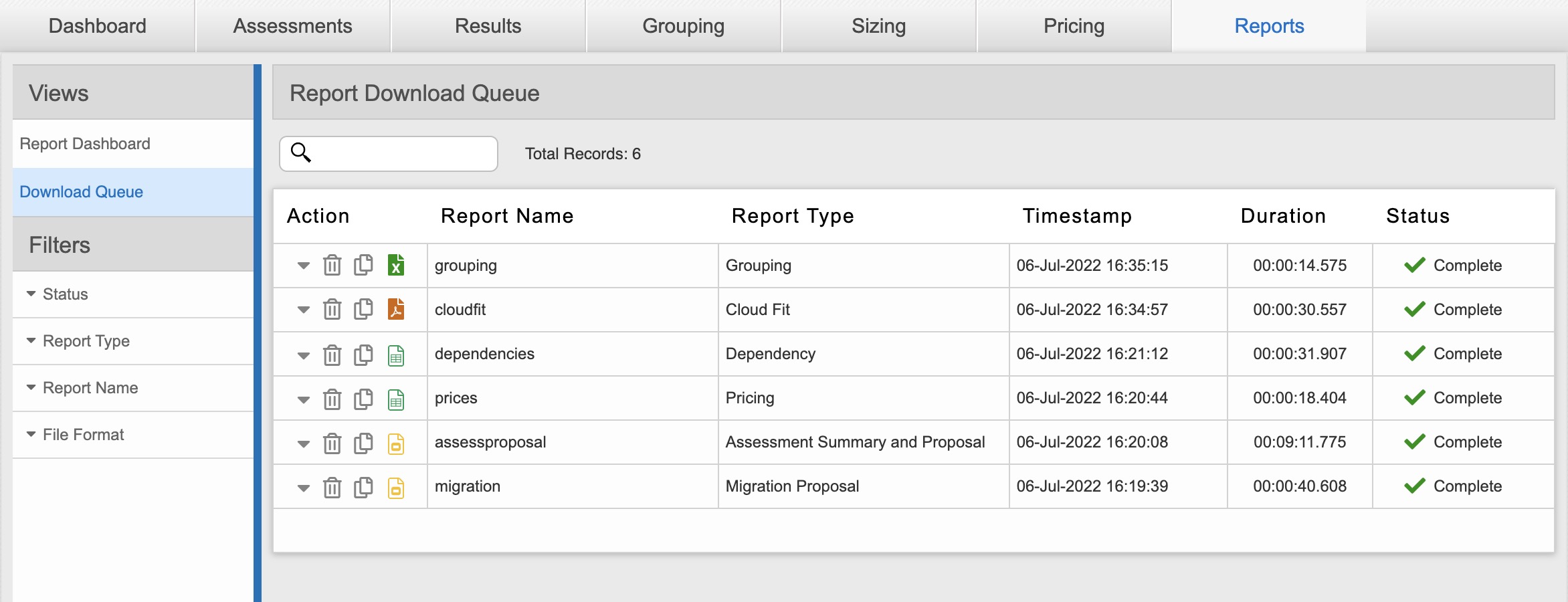 Download queue of reports in StratoZone
