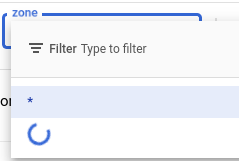 Os valores de um filtro em todo o painel não são carregados.