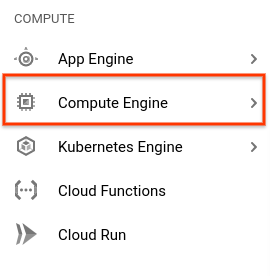 Compute インスタンスを選択するためのユーザー インターフェース。