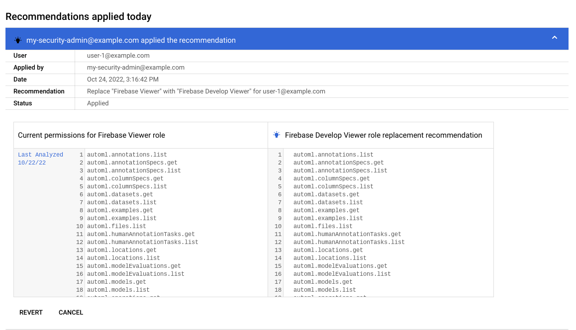Review and apply role for Cloud Storage buckets