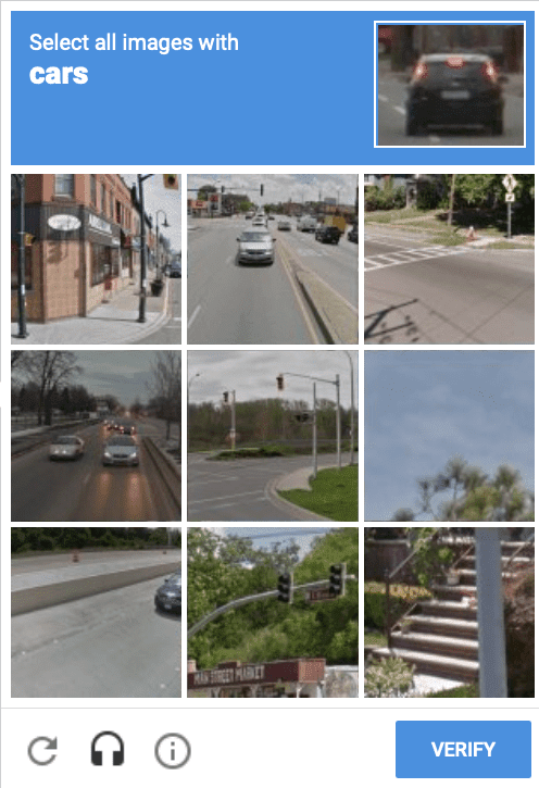 Esempio di test CAPTCHA 