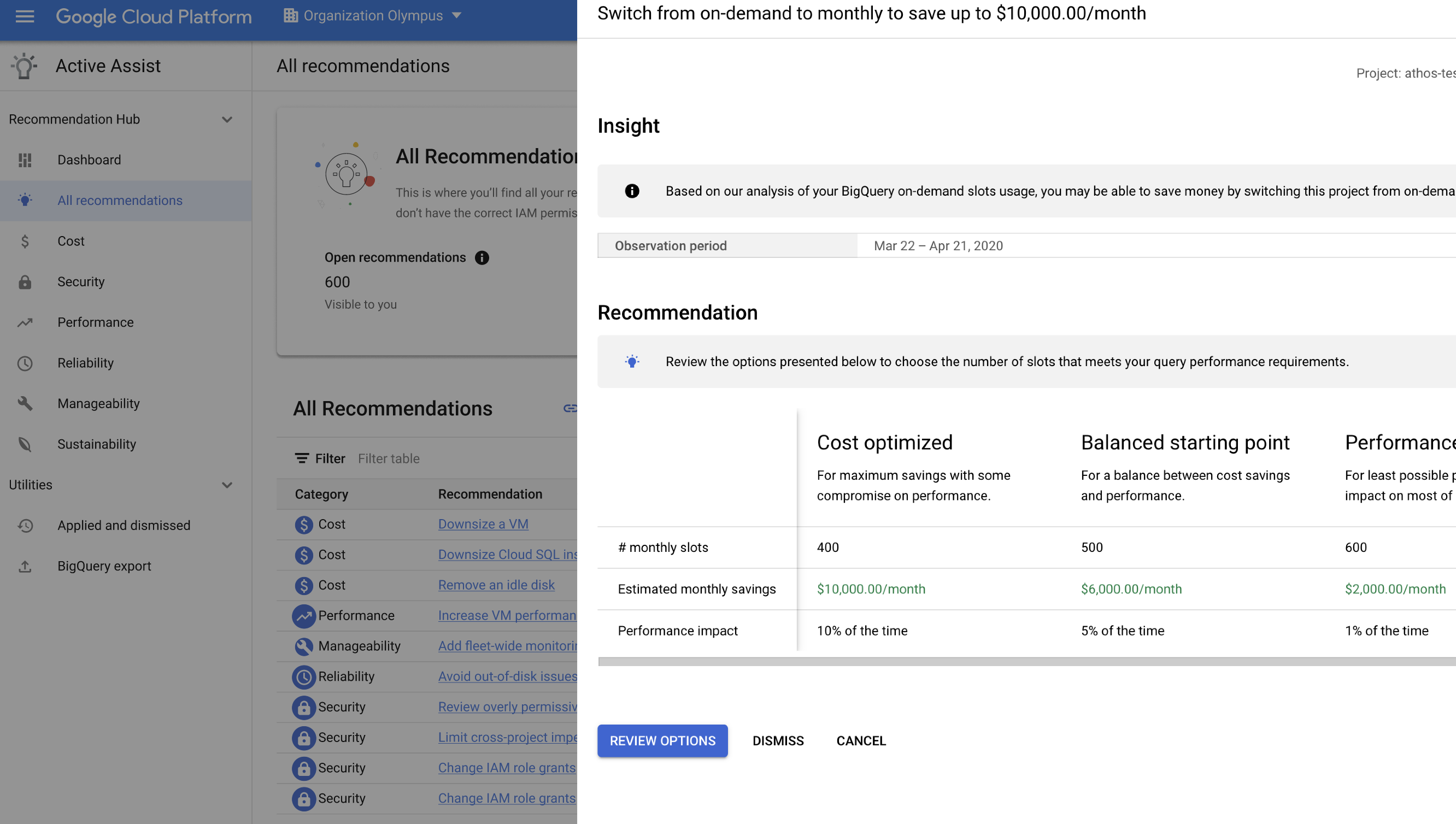 Instruções adicionais no painel de detalhes