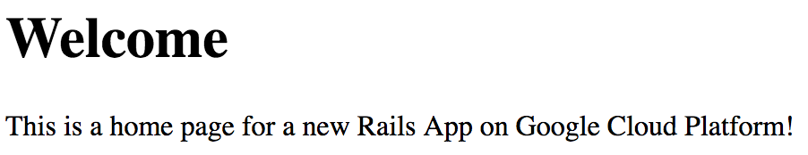 新 Rails 应用运行的屏幕截图