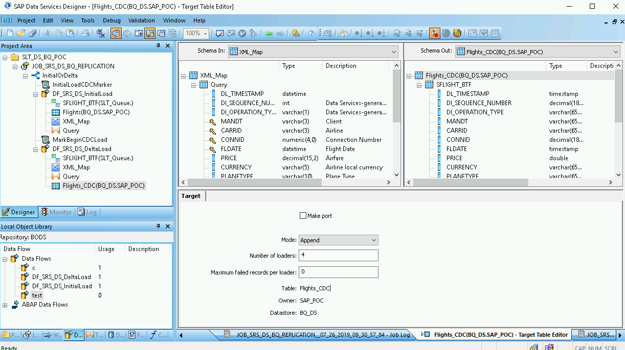 A screen capture of the Target Table Editor.