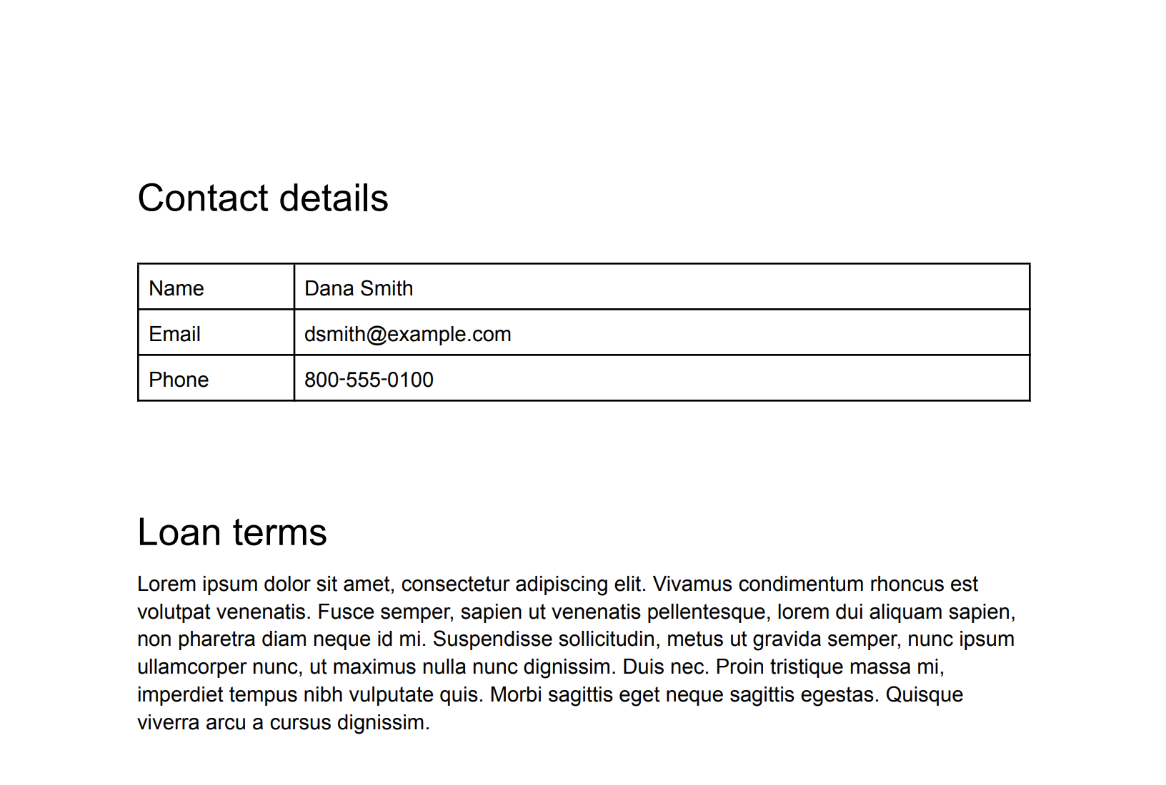 Original image that contains a person's contact information.