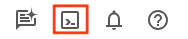 Bouton &quot;Activer l&#39;éditeur Cloud Shell&quot; dans la barre d&#39;icônes de la console.