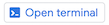 Open terminal icon available from the Cloud Shell top menu bar