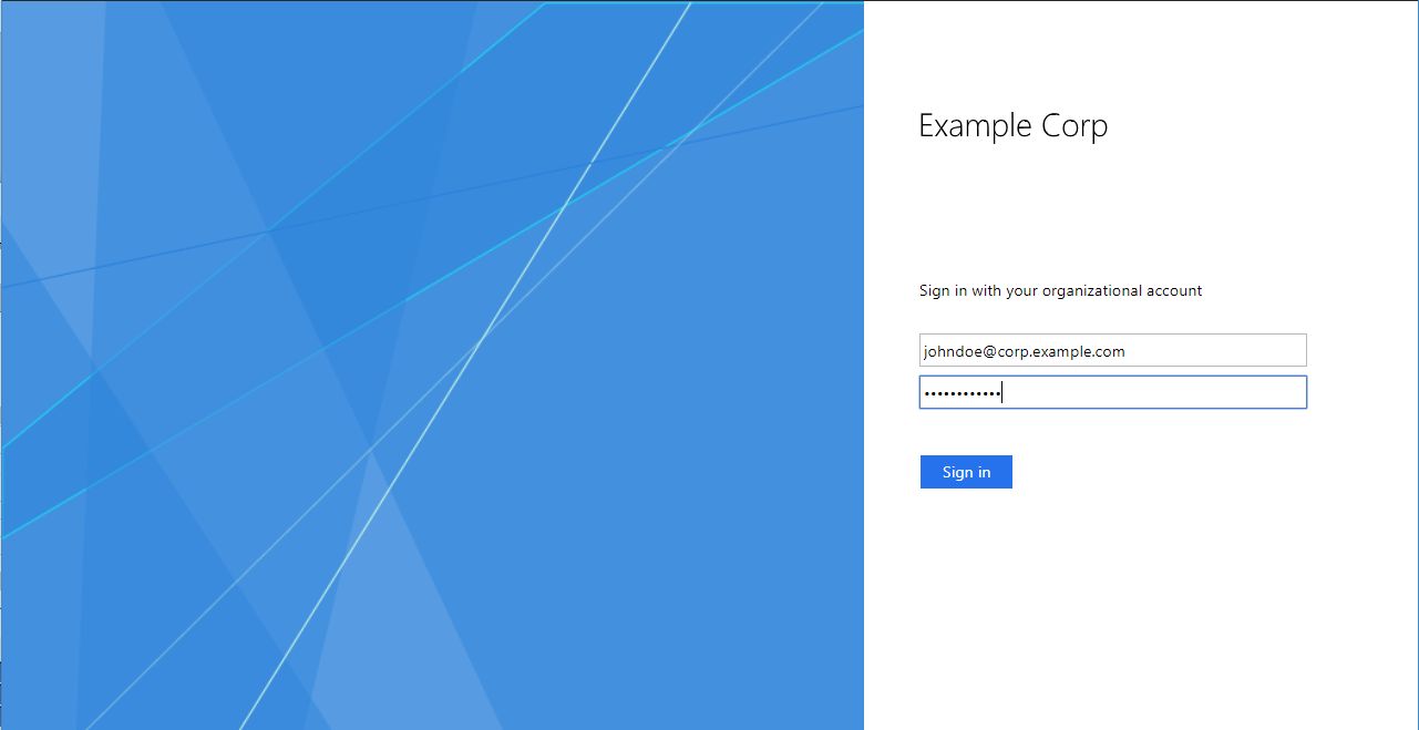 輸入 Active Directory 使用者的 UPN 和密碼。