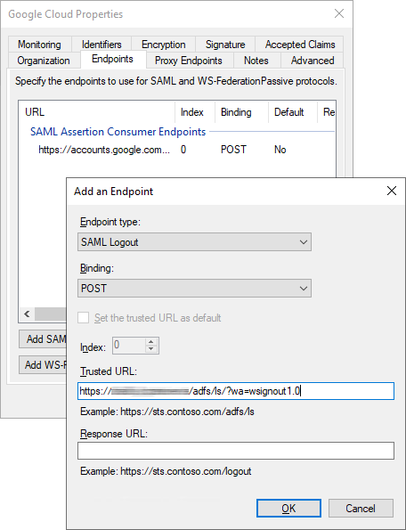 &quot;Add an endpoint&quot; (Ajouter un point de terminaison)