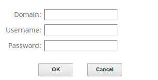 Captura de tela da caixa de diálogo na qual você digita o nome de usuário e a senha.