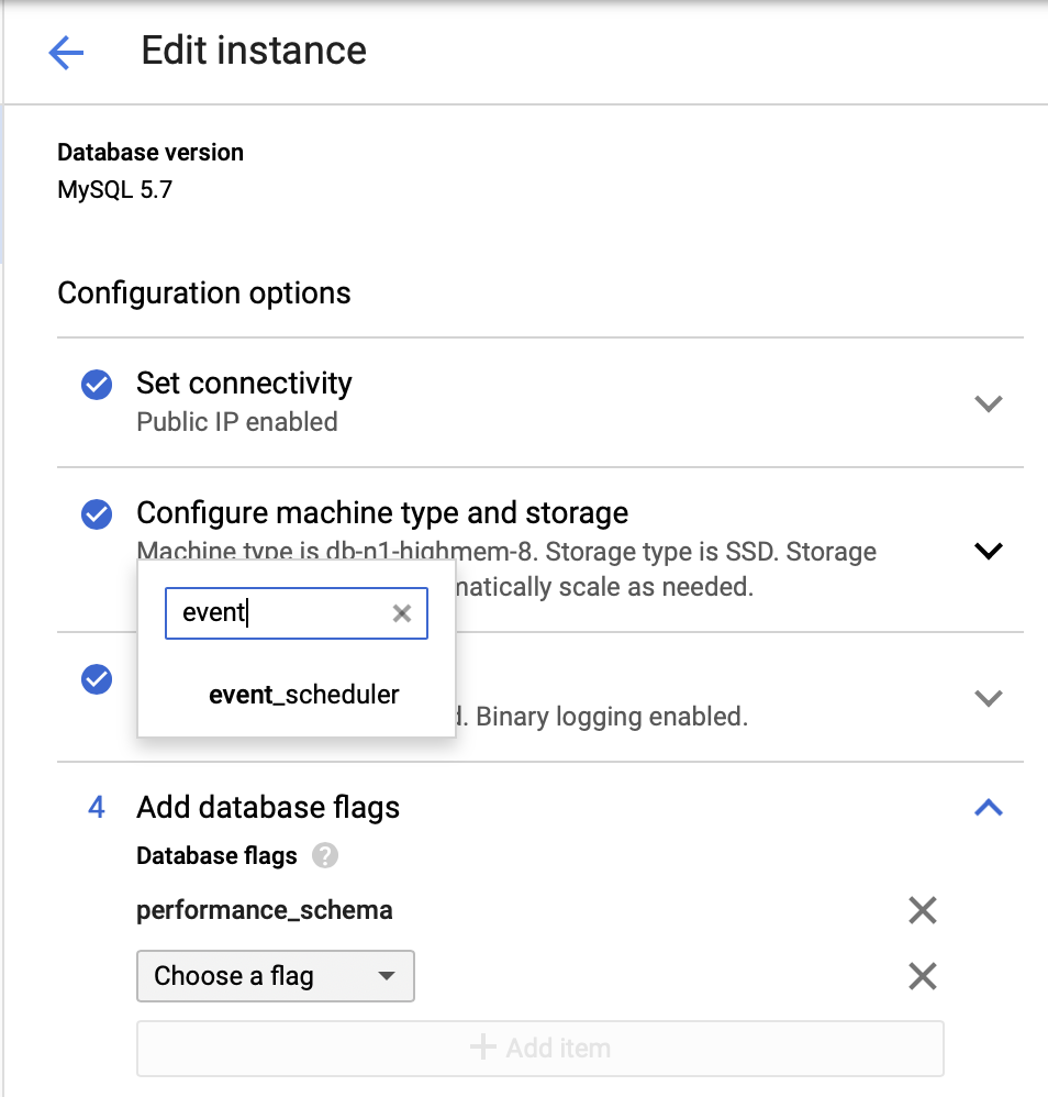 Edit instance penjadwal peristiwa di konsol.