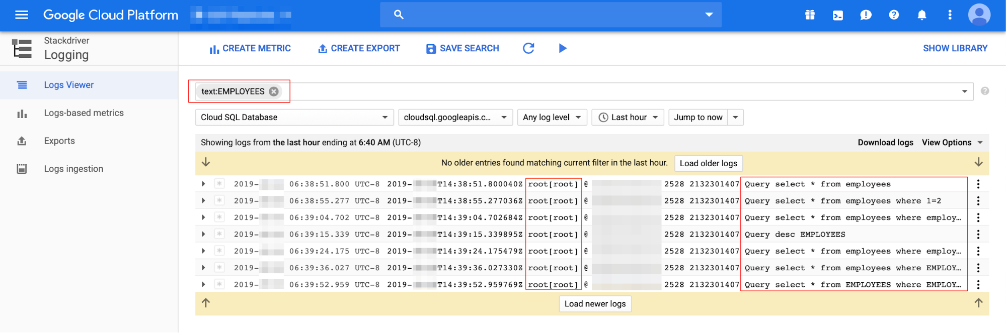 Audit allgemeiner Logs