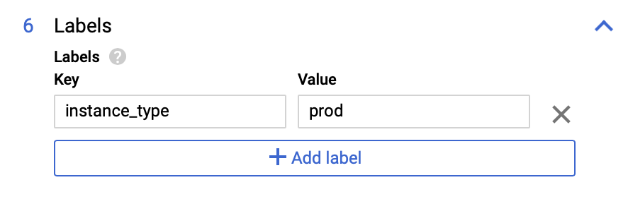 Definir pares clave-valor que clasifiquen tu instancia de PostgreSQL.