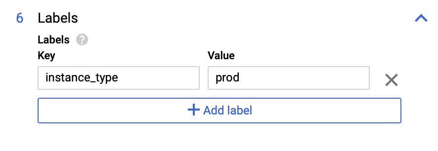 PostgreSQL インスタンスを分類する Key-Value ペアの定義。