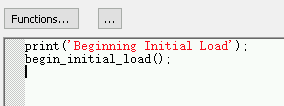 Uma captura de tela do editor de funções com as instruções inseridas