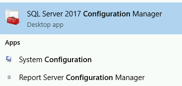 Gestionnaire de configuration de SQL Server