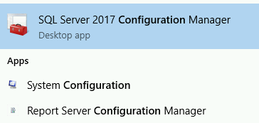 Gestore configurazione SQL Server