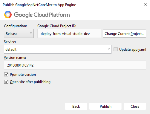 Deployment in App Engine