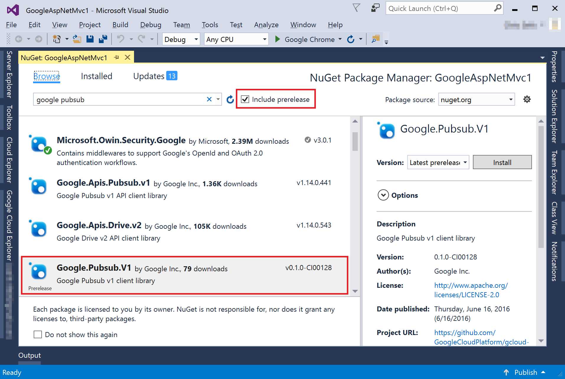 NuGet manager