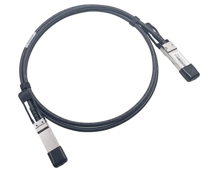 A photo depicting a QSFP+ Twinax copper network cable