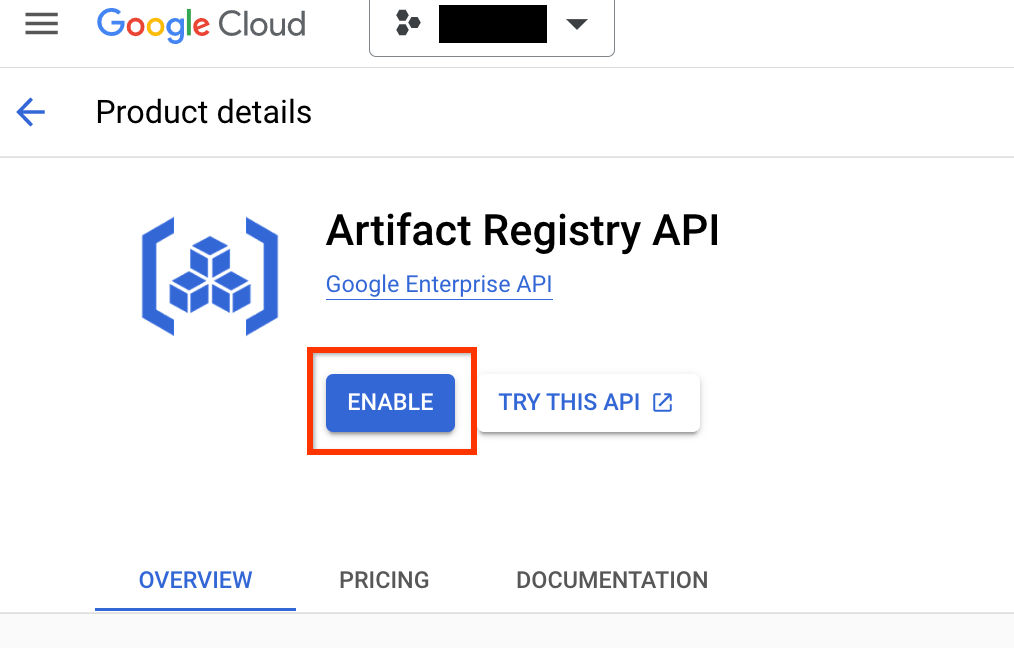 Mengaktifkan registry artefak