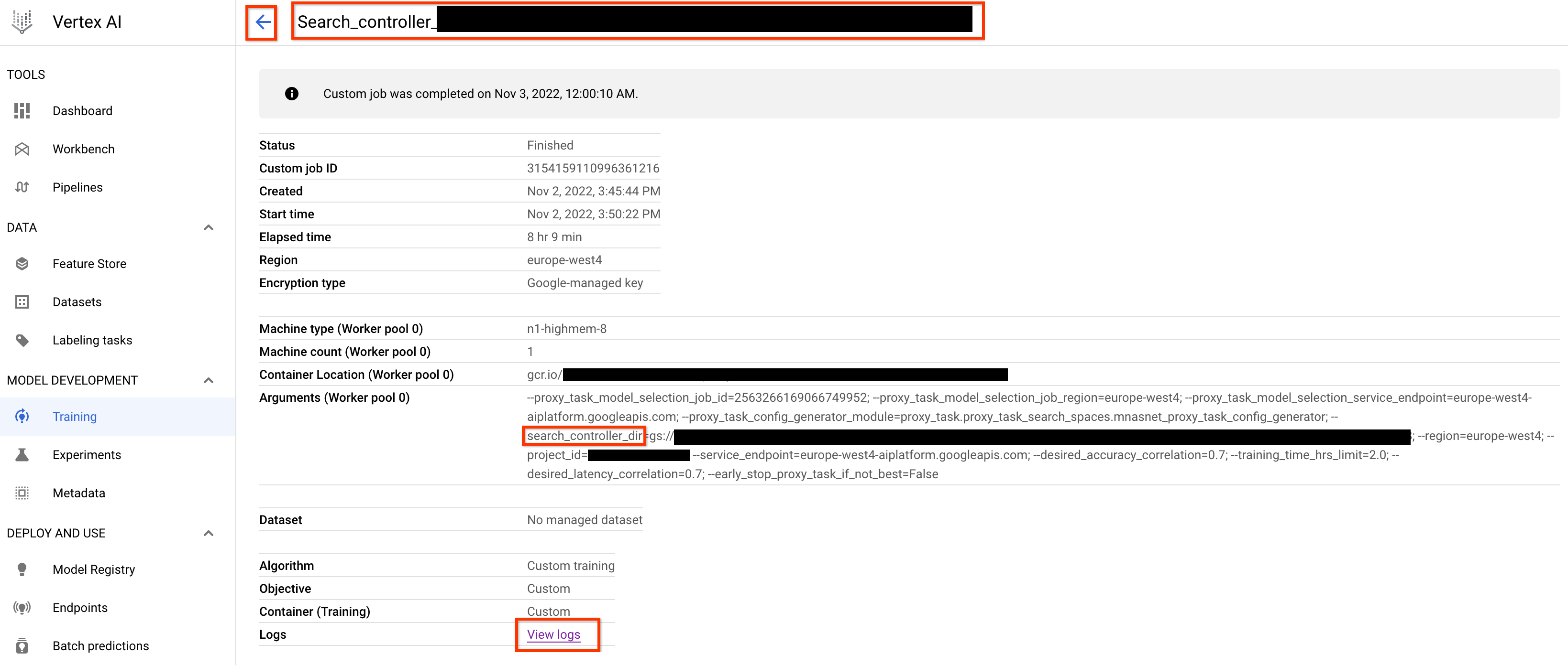 Trabajo de búsqueda de tarea de proxy