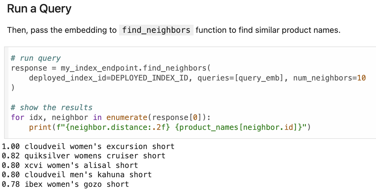 Vertex AI Vector Search 快速入門
