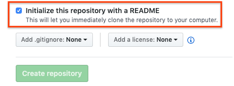 使用 README 檔初始化 GitHub 存放區。