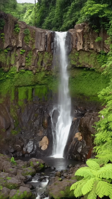La cascada es preciosa.