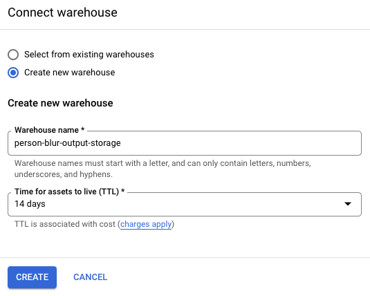 Add warehouse node in UI
