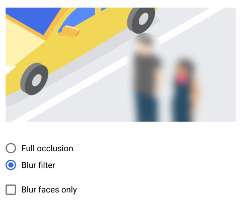 Blur filter option output