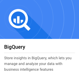 BigQuery information card in UI