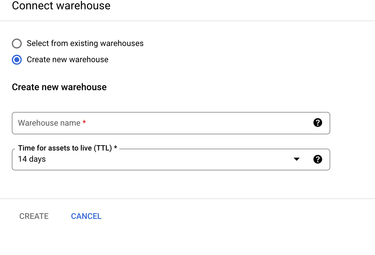 create a warehouse image