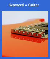 irrelevant image matched with guitar search