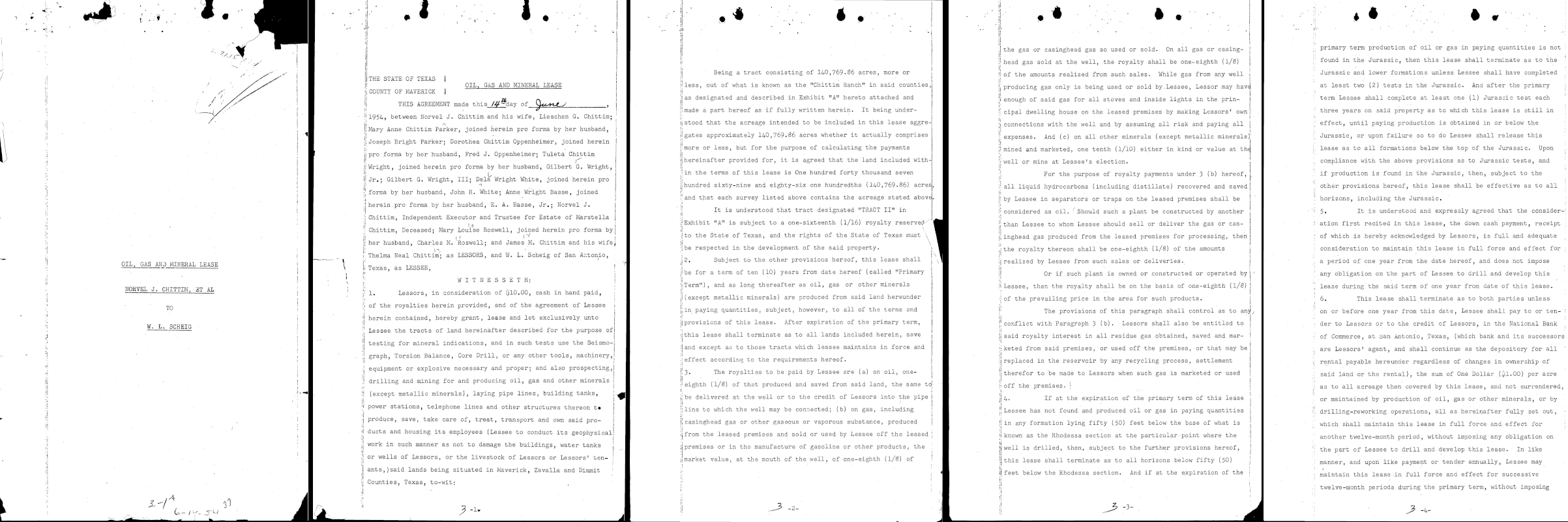 Las primeras cinco páginas de un archivo PDF