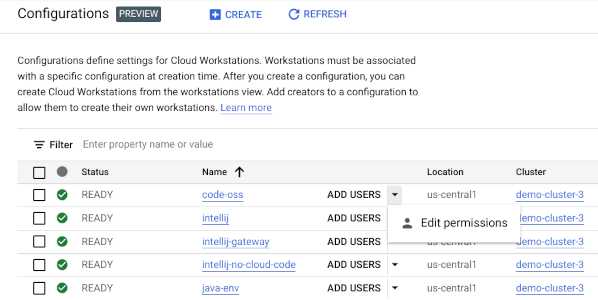 Ajouter des utilisateurs et modifier les autorisations sur la page &quot;Configurations de la station de travail&quot;