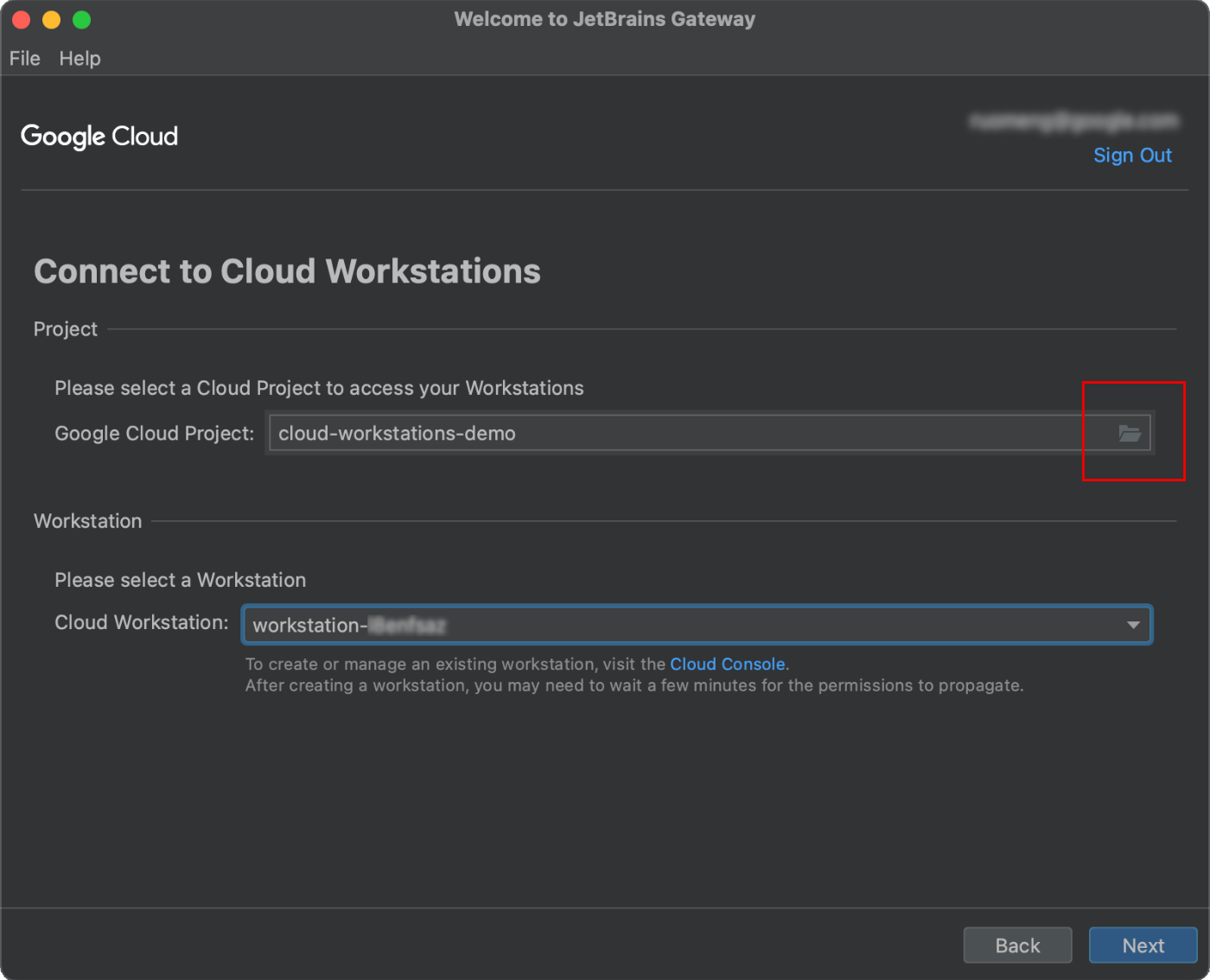 Mit Cloud Workstations verbinden