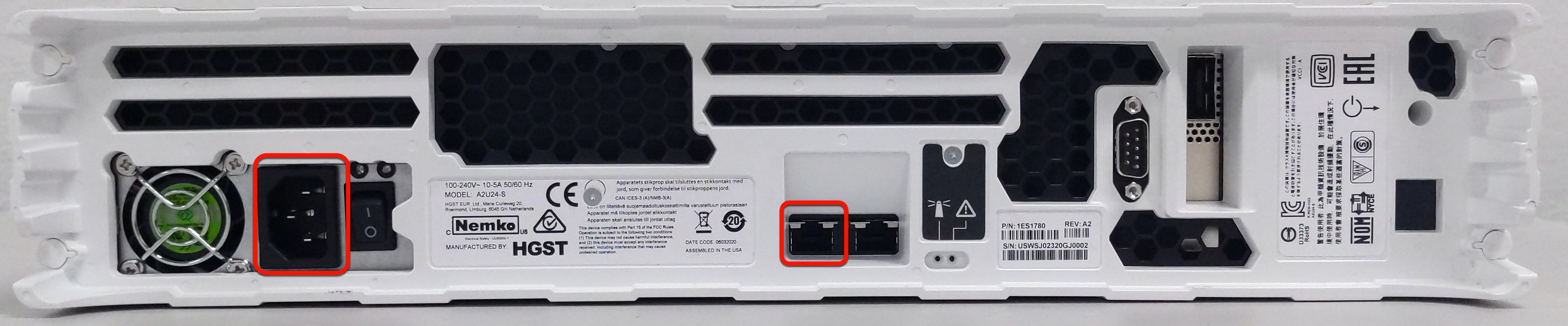 Conexiones de cables para Transfer Appliance