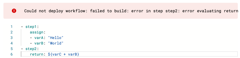 Error deployment